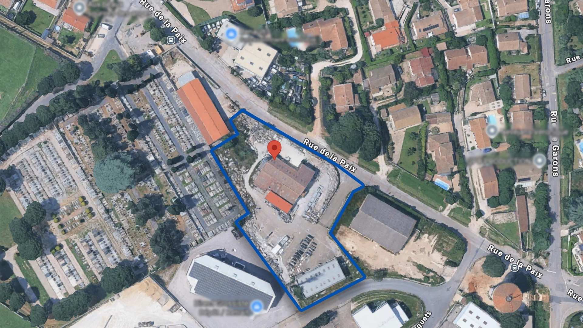 Plan d'accès à l'atelier Daumas Miletto Funéraire à Bouillargues